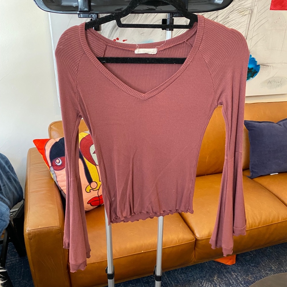 Never worn trumpet sleeve top